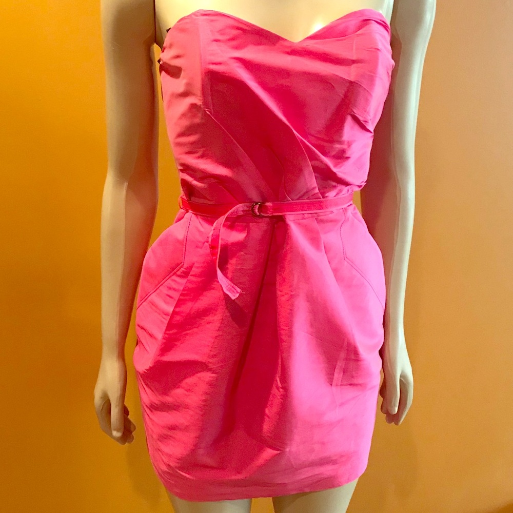 Bebe Cocktail Dress Pink Small